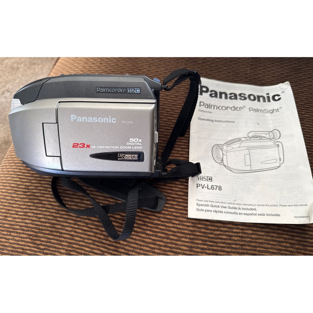 Panasonic PV-L678 palmcorder Camera & Manual Only Parts Or Repair No Way To Test